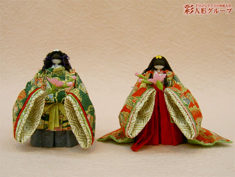 御幸(みゆき)のひな 彩人形-手のひらサイズの和紙人形-